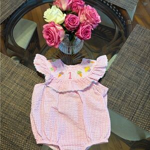 Baby Girl First Birthday Bubble Outfit